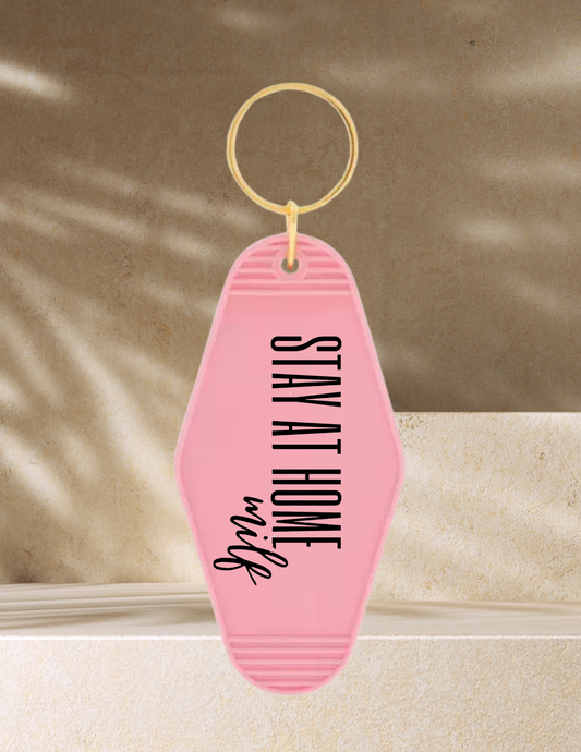 Stay At Home Milf Customized Acrylic Motel Keychain