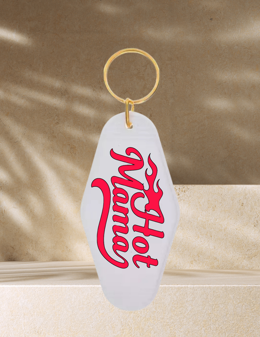 Hot Mama Customized Acrylic Motel Keychain