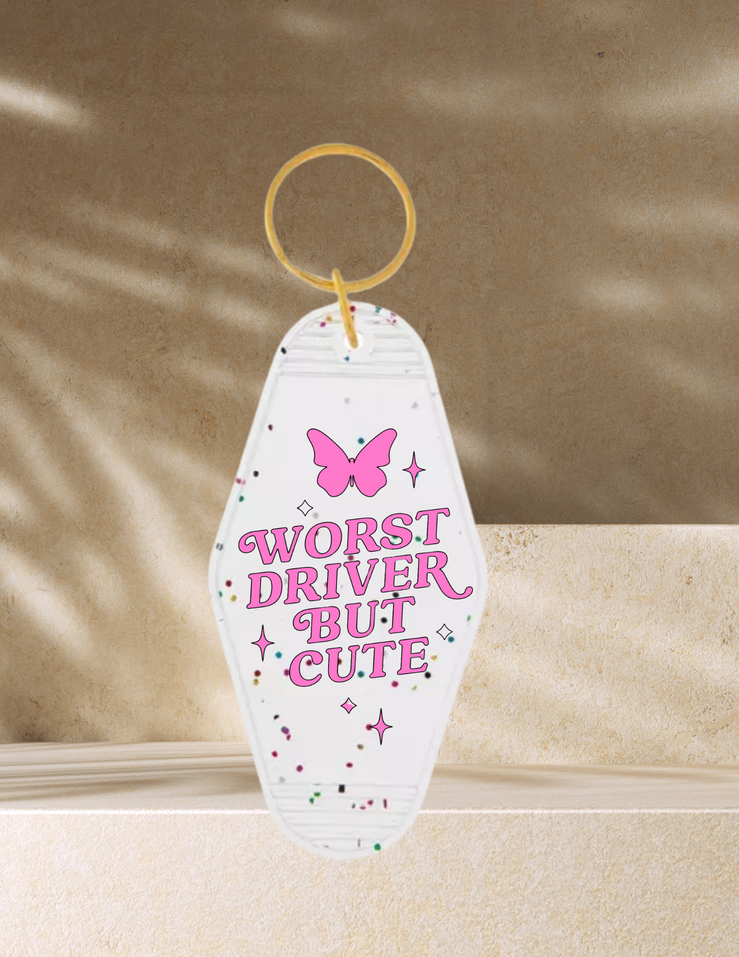 Worst  Driver But Cute Customized Acrylic Motel Keychain